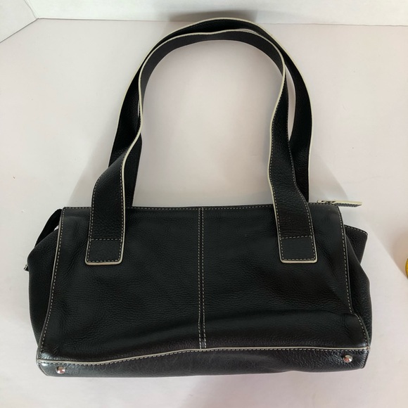 Fossil Black Pebble Leather 2 Strap Shoulder Bag - Picture 7 of 7